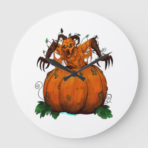 Reloj Redondo Grande Fiesta de Halloween