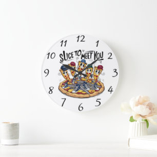 Reloj Redondo Grande Fiesta Pizza