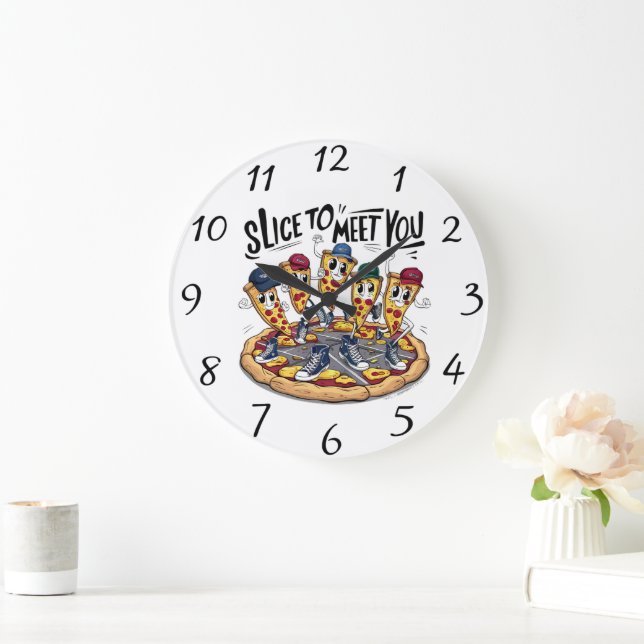 Reloj Redondo Grande Fiesta Pizza (Hogar)