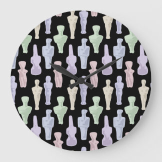 Reloj Redondo Grande Figurillas Cicládicas