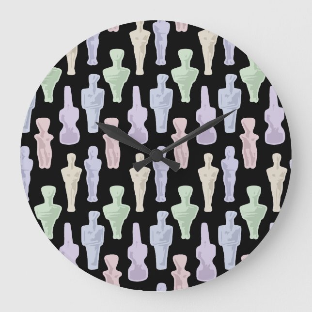 Reloj Redondo Grande Figurillas Cicládicas (Anverso)