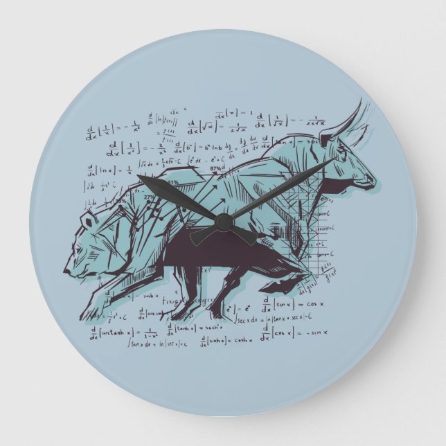 Reloj Redondo Grande Financiación de Análisis de Mercados de Valores (Anverso)