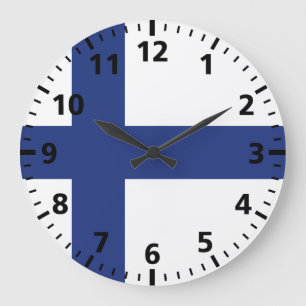 Reloj Redondo Grande Finland Flag
