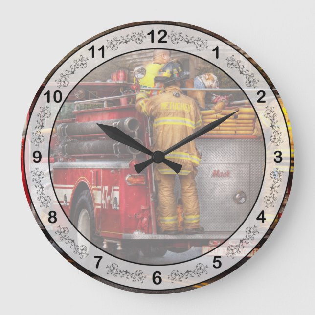 Reloj Redondo Grande Fireman - Metuchen Fire Department  (Anverso)