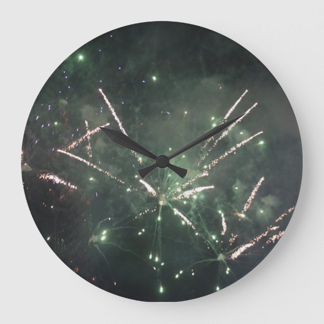 Reloj Redondo Grande Fireworks Clock (Anverso)