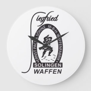Reloj Redondo Grande firma alemana Siegfried Waffen Ernst Pack & Sohne