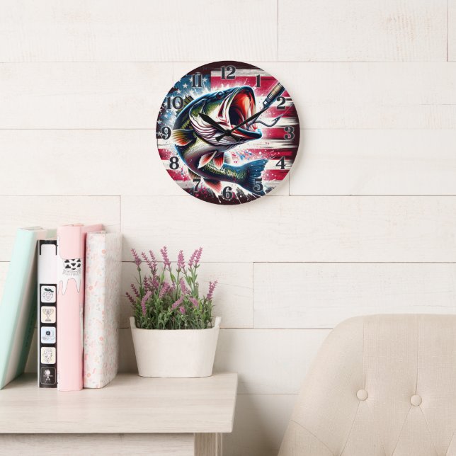 Reloj Redondo Grande Fish (Sala de lectura)
