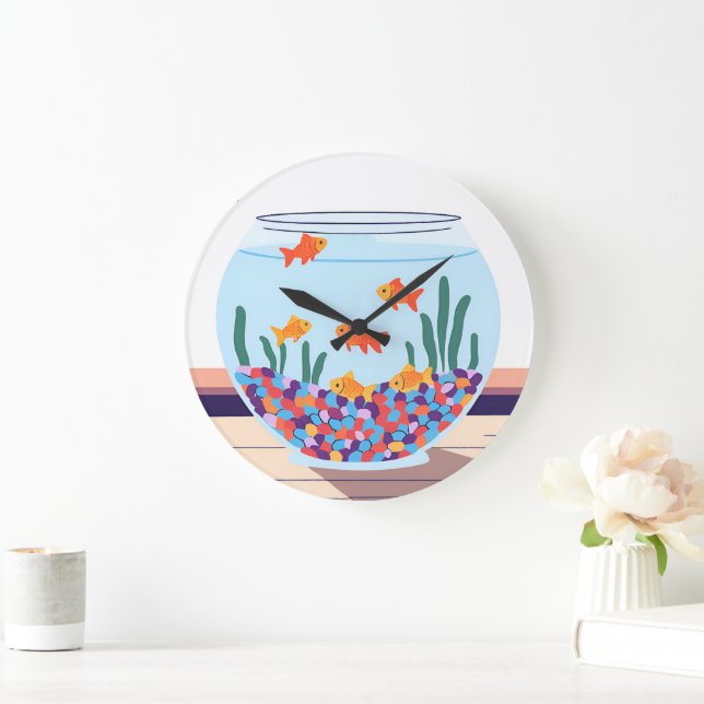 Reloj Redondo Grande Fish Bowl (Hogar)