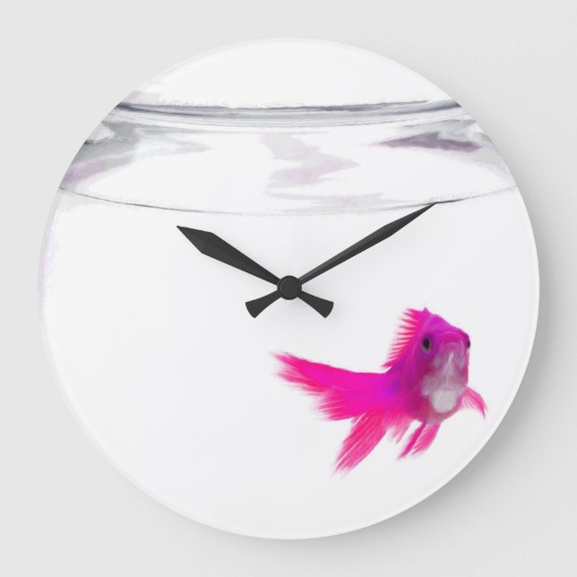 Reloj Redondo Grande Fish Bowl Clock (Anverso)