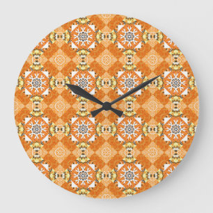 Reloj Redondo Grande Fishnet, Purpurina de oro, no tiene salida fácil
