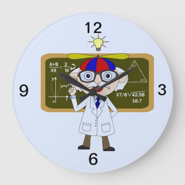 Reloj Redondo Grande Físico que descubre el humano (Anverso)