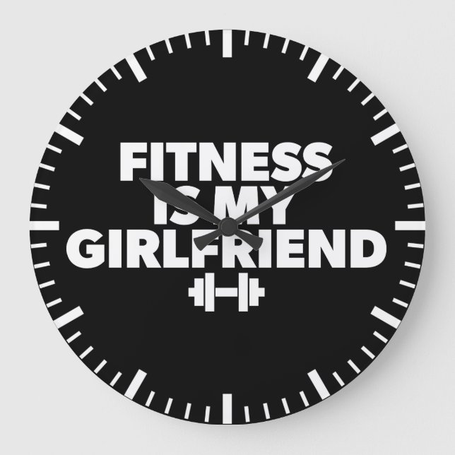 Reloj Redondo Grande Fitness es mi novia - Motivación del entrenamiento (Anverso)