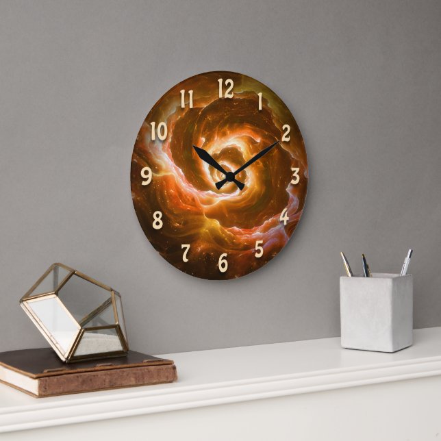 Reloj Redondo Grande Flagelación de un botón extranjero con efecto bril (Oficina)