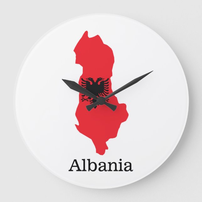 Reloj Redondo Grande Flags and countries Albania (Anverso)