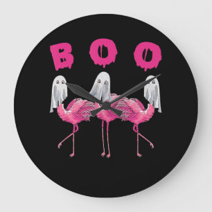 Reloj Redondo Grande Flamencos   Disfraz Flamingo Boo Halloween