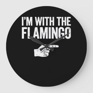 Reloj Redondo Grande Flamencos   Im Con El Flamingo Coincidentes