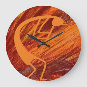 Reloj Redondo Grande Flaming Kokopelli