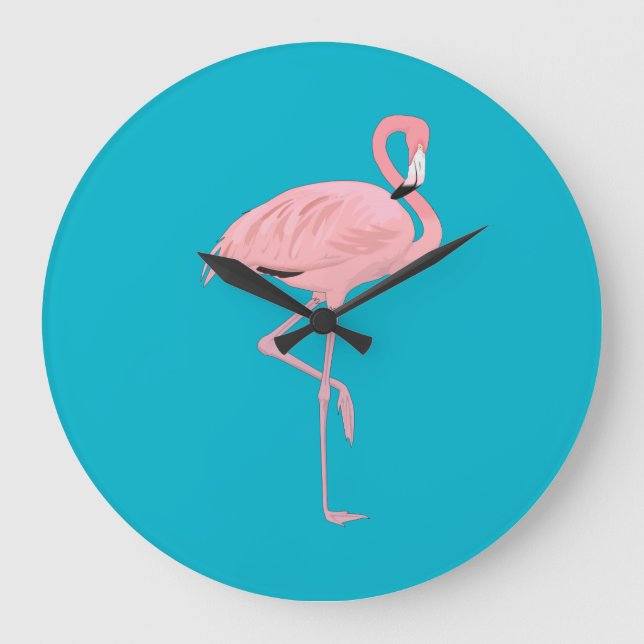 Reloj Redondo Grande Flamingo Clock (Anverso)