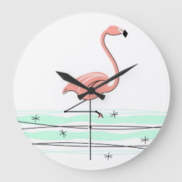 Reloj Redondo Grande Flamingo Ocean clock round