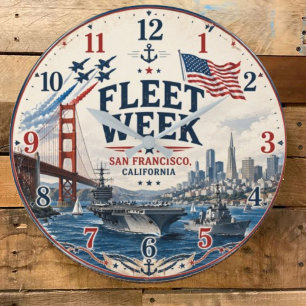 Reloj Redondo Grande Fleet Week Festival San Francisco California e