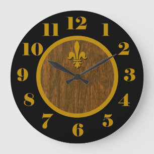 Reloj Redondo Grande Fleur de Lis Clock