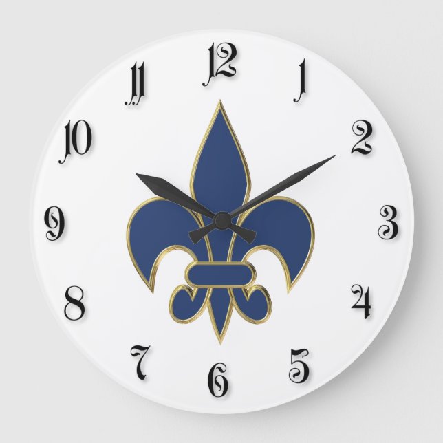 Reloj Redondo Grande Fleur de Lis symbol (Anverso)