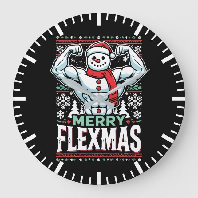 Reloj Redondo Grande Flexmas de moras - Gimnasio de Navidades flexantes (Anverso)