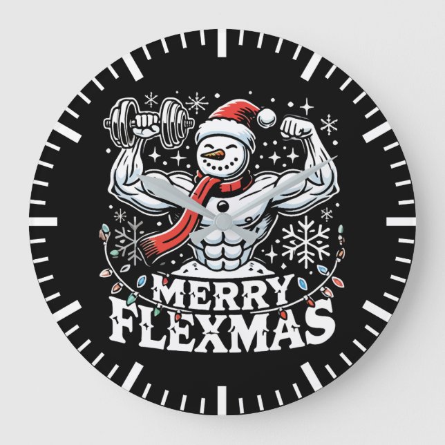 Reloj Redondo Grande Flexmas de moras - Gimnasio de Navidades flexantes (Anverso)