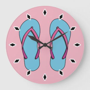 Reloj Redondo Grande Flip Flops de playa
