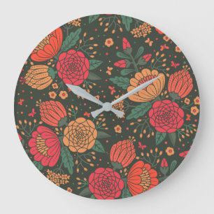 Reloj Redondo Grande flor