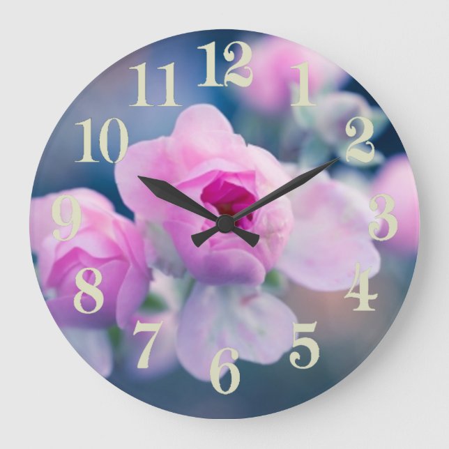 Reloj Redondo Grande Flor (Anverso)