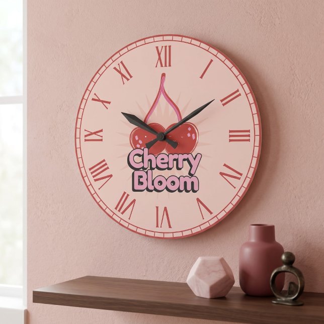 Reloj Redondo Grande Flor de Cerezo (Subido por el creador)