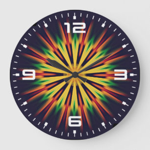 Reloj Redondo Grande Flor de Kaleidoscope Mandala-21855