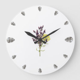 Reloj Redondo Grande Flor de lavanda