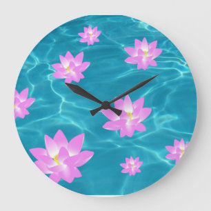 Reloj Redondo Grande Flor de Lotus
