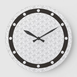 Reloj Redondo Grande Flor de vida / Blume des Lebens - patrón de plata