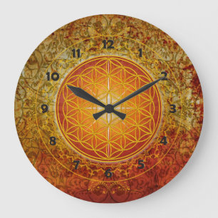 Reloj Redondo Grande Flor de vida - Ornamento III