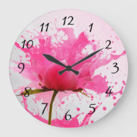 Flor rosa Abstract Paint Splatt