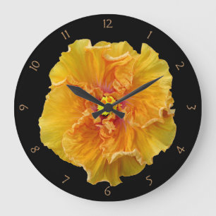 Reloj Redondo Grande Floración rizada del hibisco