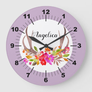 Reloj Redondo Grande Floral