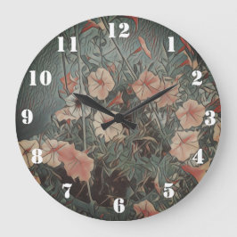 Reloj Redondo Grande Floral