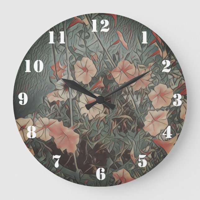 Reloj Redondo Grande Floral (Anverso)