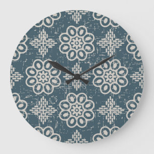 Reloj Redondo Grande Floral Antiguo: Curva redonda sin soldadura.