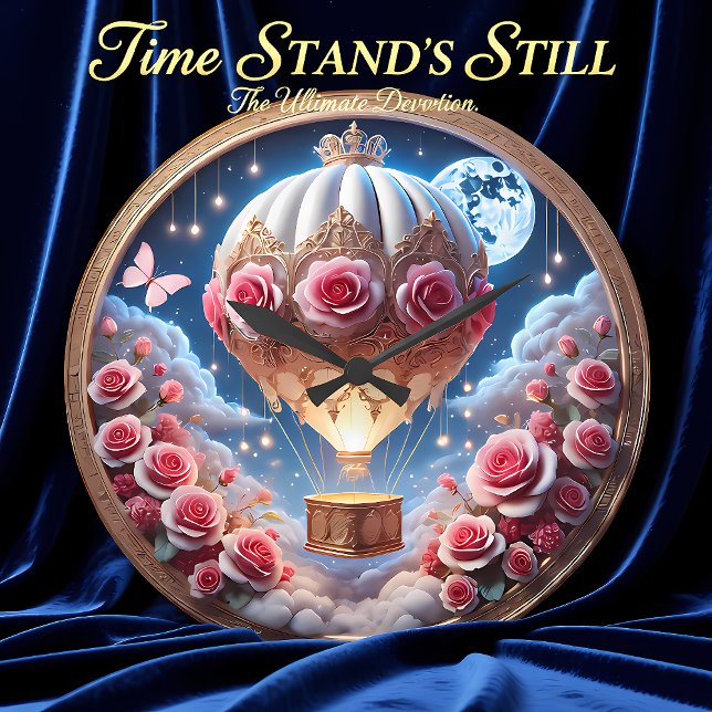 Reloj Redondo Grande Floral Balloon Lunar Voyage  (Subido por el creador)