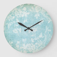 Floral blanca y azul de Shabby