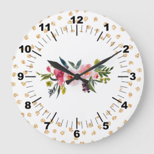 Reloj Redondo Grande Floral Bouquet