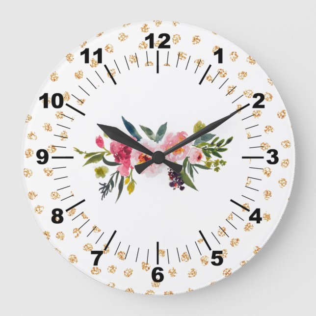 Reloj Redondo Grande Floral Bouquet (Anverso)