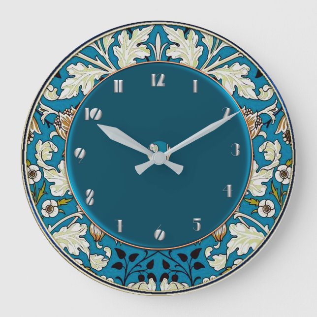 Reloj Redondo Grande Floral de Art Nouveau (Anverso)