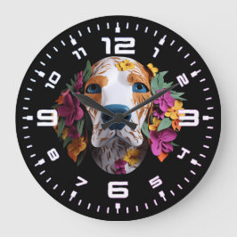Reloj Redondo Grande Floral de Beagle 3D
