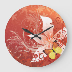 Reloj Redondo Grande Floral Fashion 11 Wall Clock